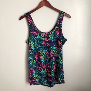 Tropical print tank top